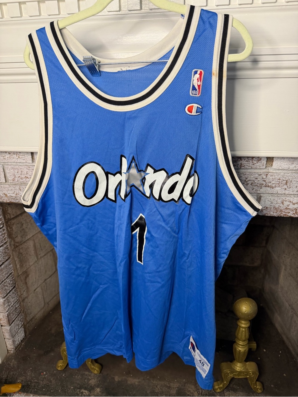 Champion Orlando Magic Blue #1 Penny Hardaway Basketball Jersey